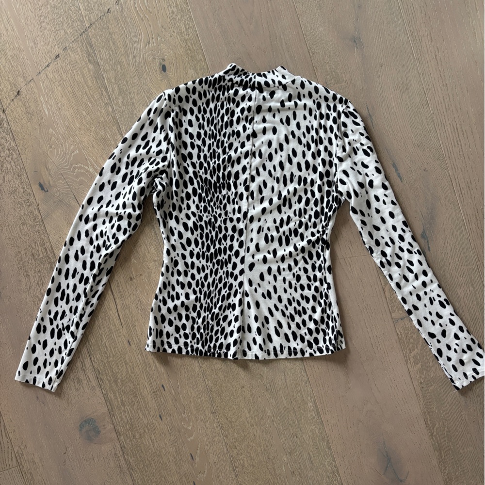 Reformation Black and White Bailey Knit Top